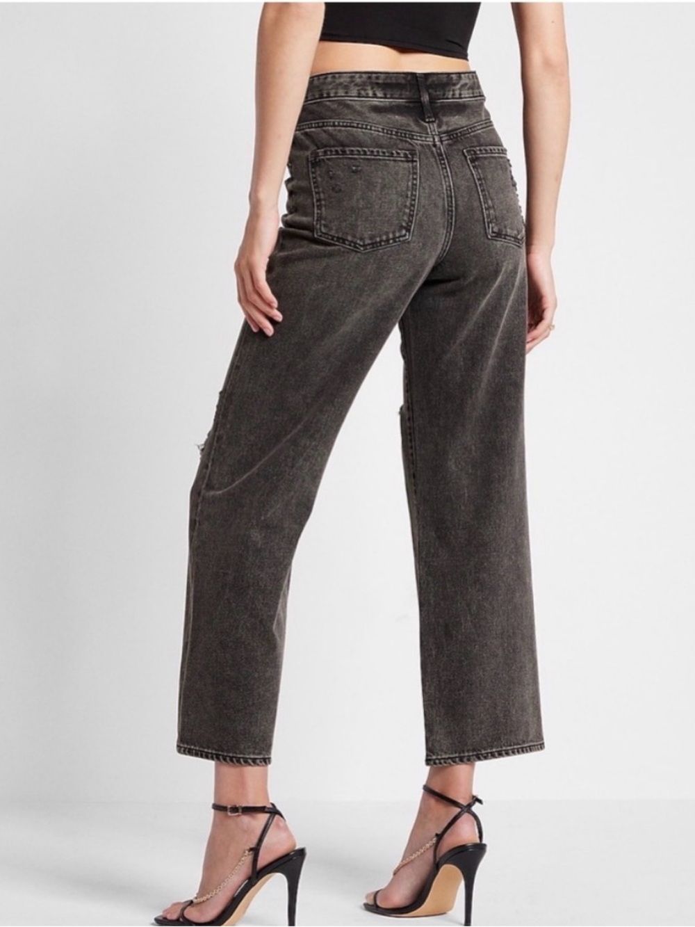 Express Mid Rise Ankle Jeans